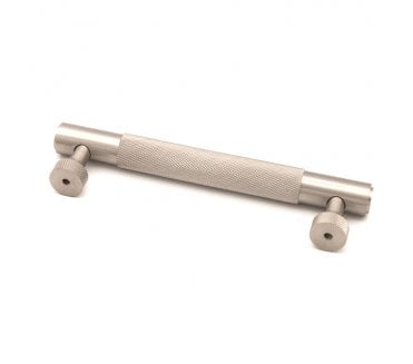 Spira Brass Knurled Cabinet Pull Handles - Satin Stainless Steel