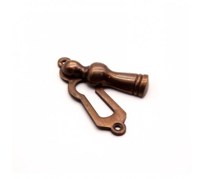 Spira Brass Lady Standard Keyhole Escutcheon (Covered) - Natural Antique