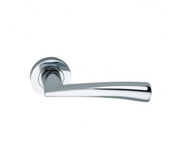 Spira Brass Leygo Lever On Round Rose - Polished Chrome