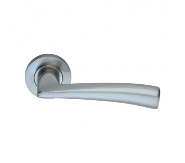 Spira Brass Leygo Lever On Round Rose - Satin Chrome