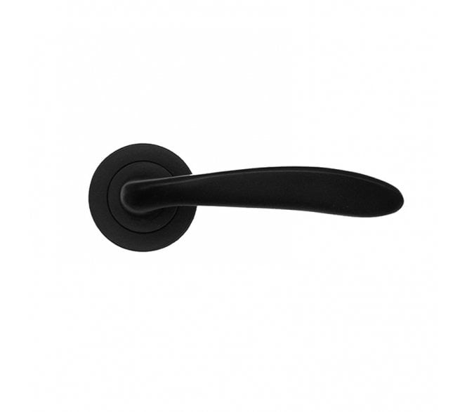 Spira Brass Mars Lever On Round Rose - Black