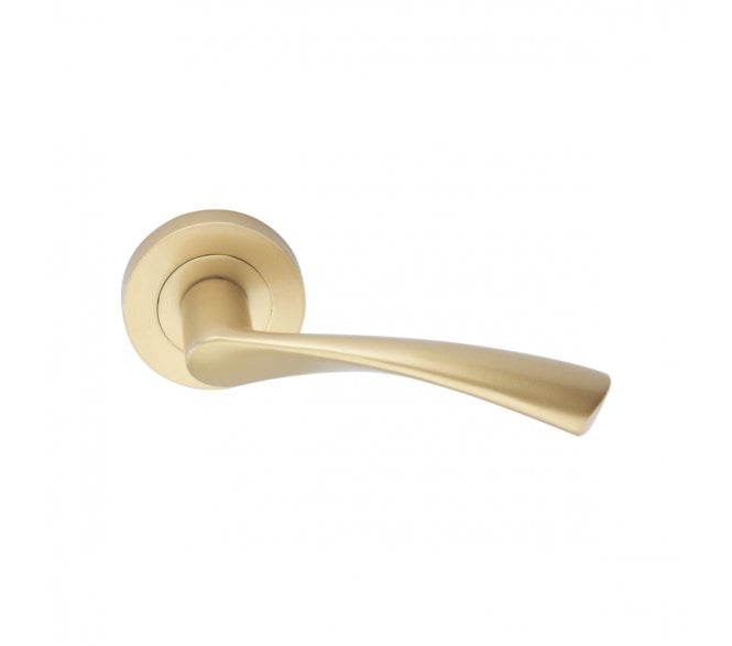 Spira Brass Mercury Lever On Round Rose - Satin Brass