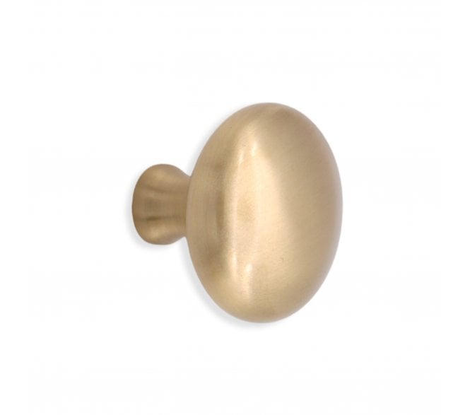 Spira Brass Mushroom Cabinet Knobs - Satin Brass