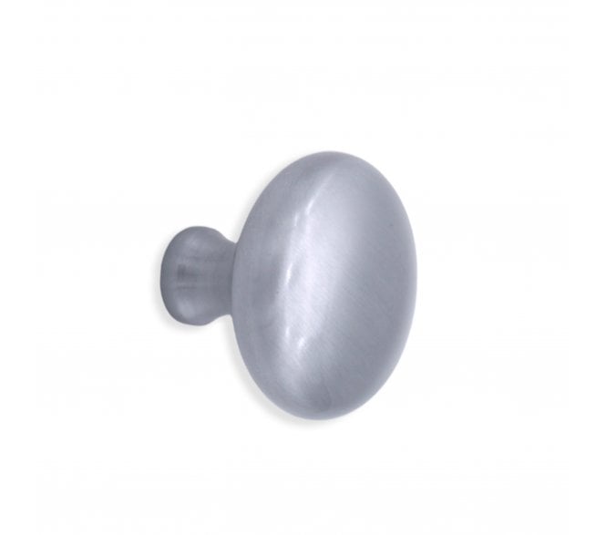 Spira Brass Mushroom Cabinet Knobs - Satin Chrome