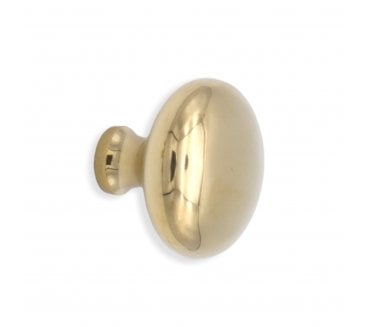 Spira Brass Mushroom Cabinet Knobs - Unlacquered Brass