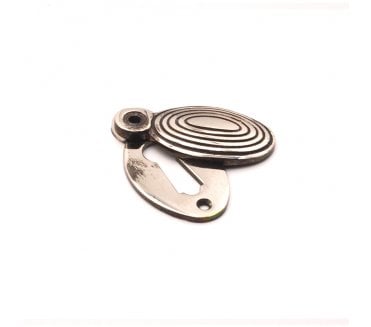 Spira Brass Oval Beehive Standard Keyhole Escutcheon (Covered) - Aged Nickel