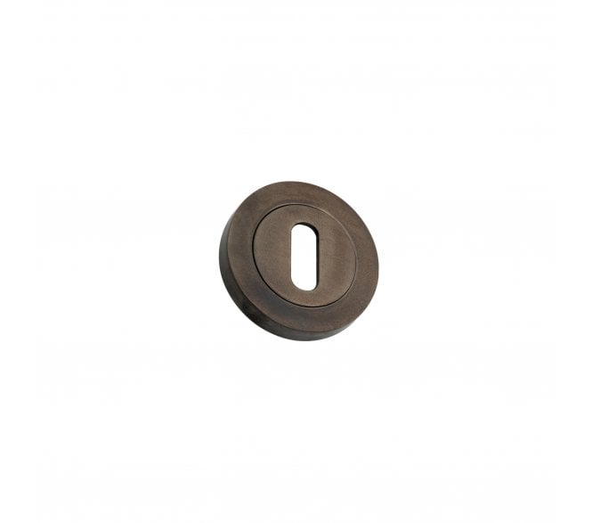 Spira Brass SB3105AT Oval Covered Keyhole Escutcheon - Antique