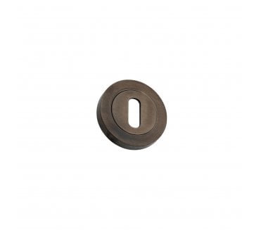 Spira Brass SB3105AT Oval Covered Keyhole Escutcheon - Antique