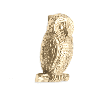 Spira Brass Owl Door Knocker - Polished Brass