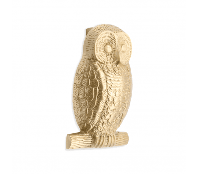 Spira Brass Owl Door Knocker - Satin Brass