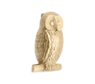 Spira Brass Owl Door Knocker - Satin Brass
