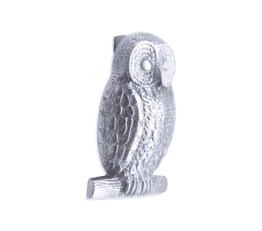 Spira Brass Owl Door Knocker - Satin Chrome