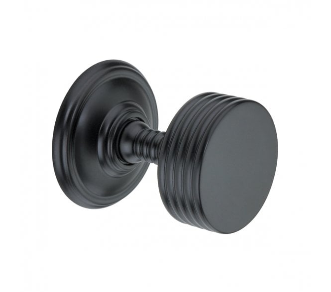 Spira Brass Oxford Mortice Door Knobs - Black