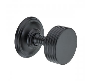 Spira Brass Oxford Mortice Door Knobs - Black