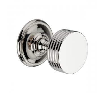Spira Brass Oxford Mortice Door Knobs - Polished Nickel