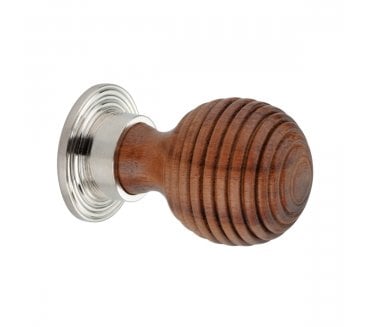 Spira Brass Preston Cabinet Knobs - Rosewood/Polished Nickel