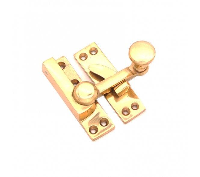 Spira Brass Quadrant Sliding Arm Fastener - Polished Brass