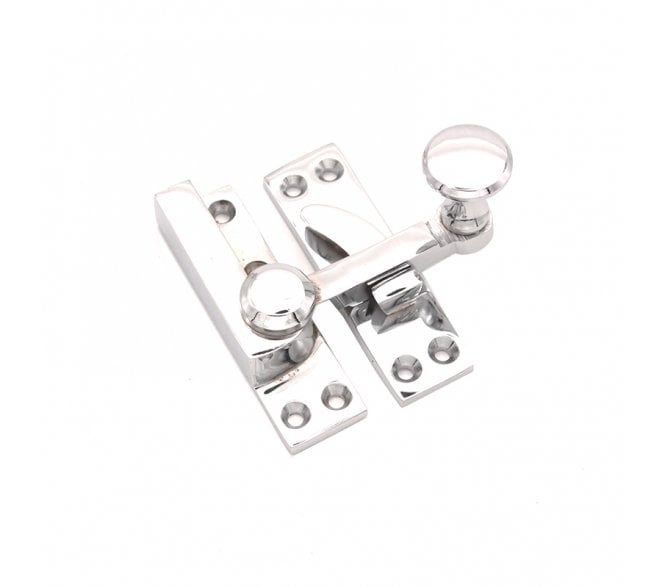 Spira Brass Quadrant Sliding Arm Fastener - Polished Chrome