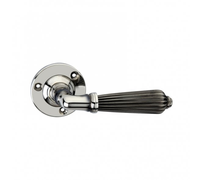 Spira Brass Regency Lever On Round Rose - Aged Nickel
