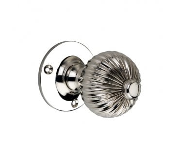 Spira Brass Regency Mortice Door Knobs - Polished Nickel