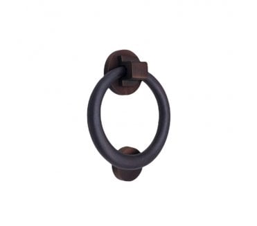Spira Brass Ring Door Knocker - Aged Bronze
