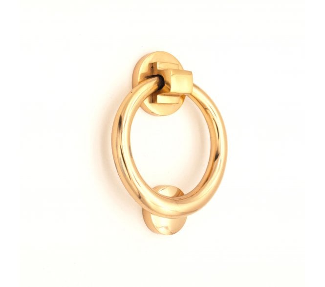 Spira Brass Ring Door Knocker - Polished Brass