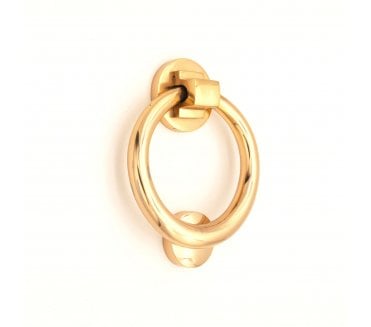 Spira Brass Ring Door Knocker - Polished Brass