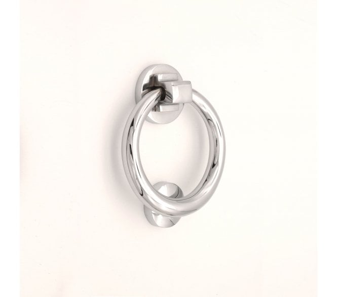 Spira Brass Ring Door Knocker - Polished Chrome