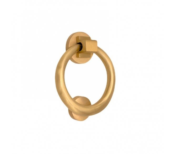 Spira Brass Ring Door Knocker - Satin Brass