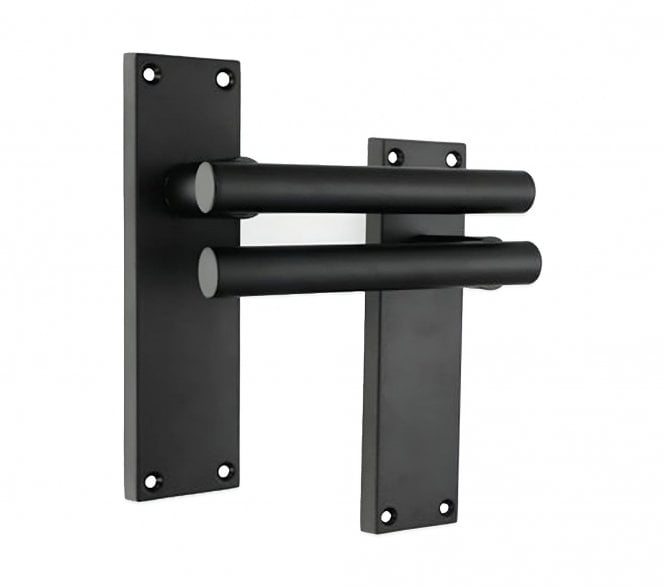 Spira Brass SB1408 Jura Lever On Backplate - Matt Black