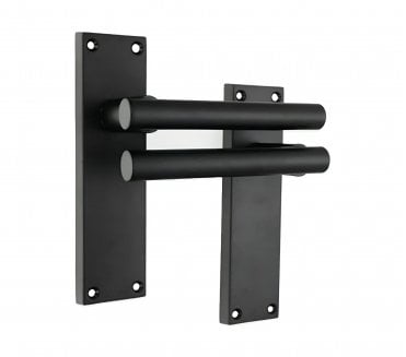 Spira Brass SB1408 Jura Lever On Backplate - Matt Black