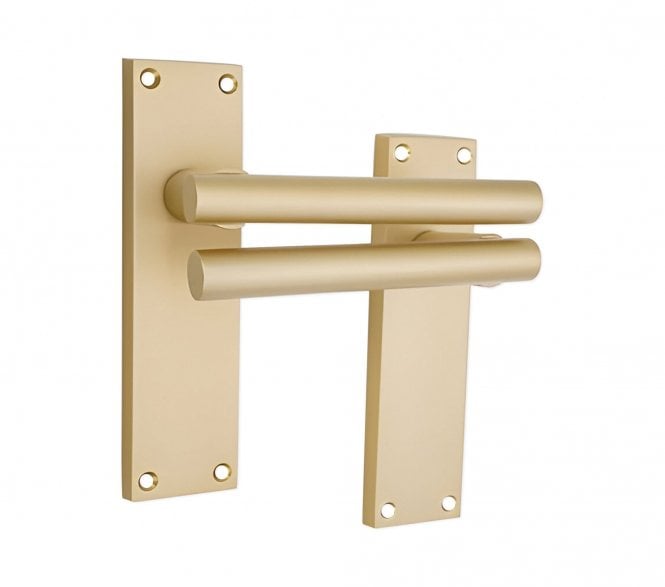 Spira Brass SB1408 Jura Lever On Backplate - Satin Brass