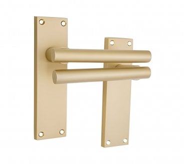 Spira Brass SB1408 Jura Lever On Backplate - Satin Brass