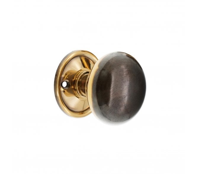 Spira Brass SB2107AB Cottage Rim/Mortice Door Knobs - Aged Brass