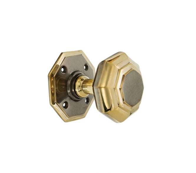Spira Brass SB2110AB Octagonal Mortice Knobs - Aged Brass