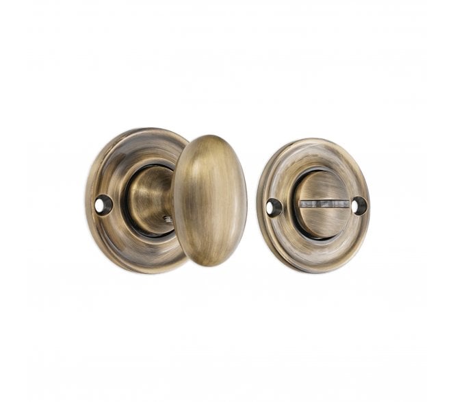 Spira Brass SB3119ANT Slimline Bathroom Turn & Release Set - Antique Brass