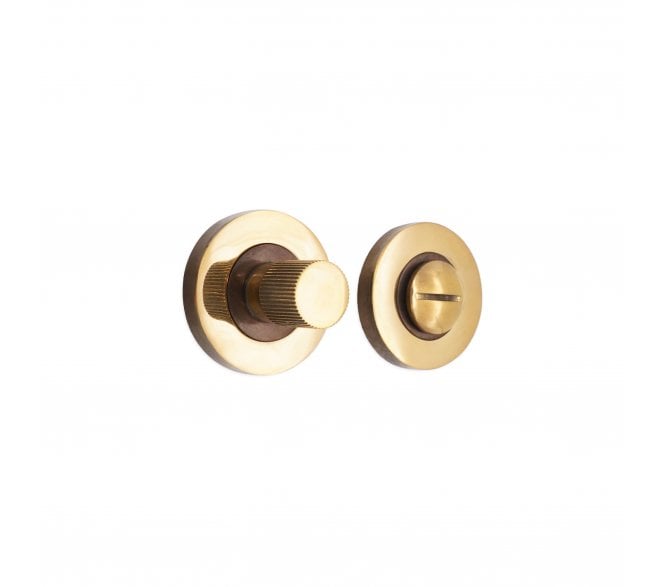 Spira Brass SB3120AB Linear Knurlmond Bathroom Turn & Release Set - Aged Brass
