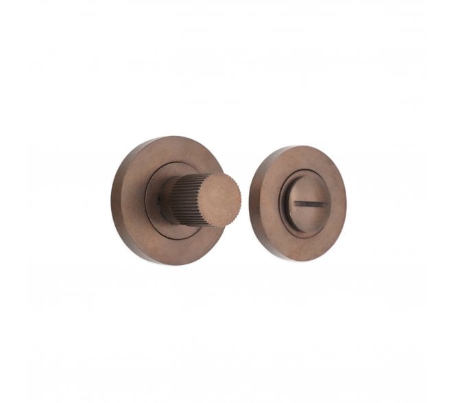 Spira Brass SB3120MANT Linear Knurlmond Bathroom Turn & Release Set - Matt Antique