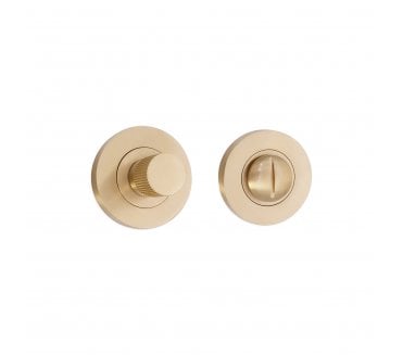 Spira Brass SB3120SB Linear Knurlmond Bathroom Turn & Release Set - Satin Brass