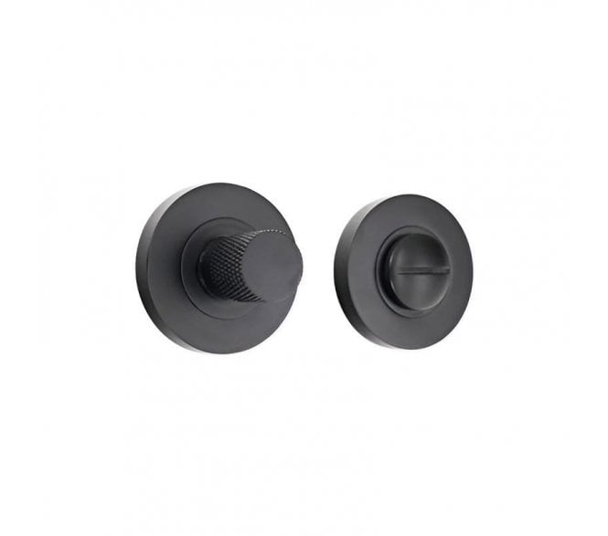 Spira Brass SB3121BLK Jewel Knurlmond Bathroom Turn & Release Set - Matt Black