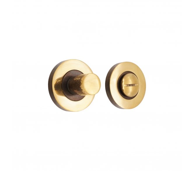 Spira Brass SB3122AB Hammered Knurlmond Bathroom Turn & Release Set - Aged Brass