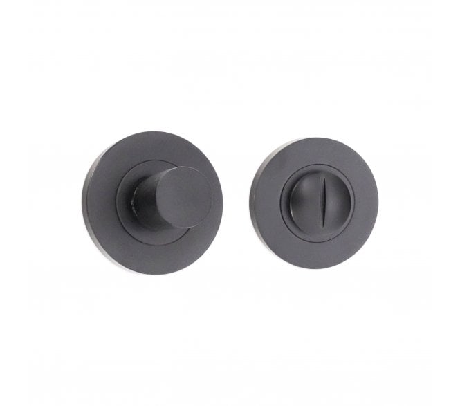 Spira Brass SB3122BLK Hammered Knurlmond Bathroom Turn & Release Set - Matt Black