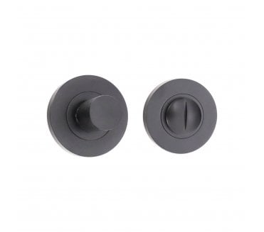 Spira Brass SB3122BLK Hammered Knurlmond Bathroom Turn & Release Set - Matt Black