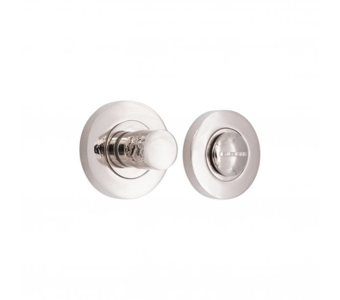 Spira Brass SB3122PN Hammered Knurlmond Bathroom Turn & Release Set - Polished Nickel