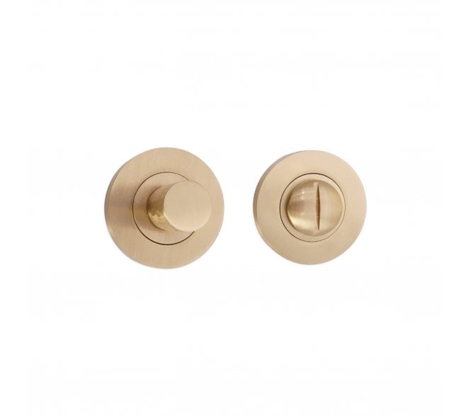 Spira Brass SB3122SB Hammered Knurlmond Bathroom Turn & Release Set - Satin Brass