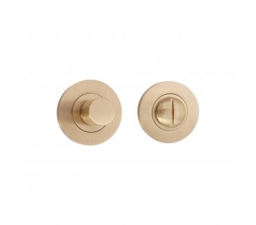Spira Brass SB3122SB Hammered Knurlmond Bathroom Turn & Release Set - Satin Brass