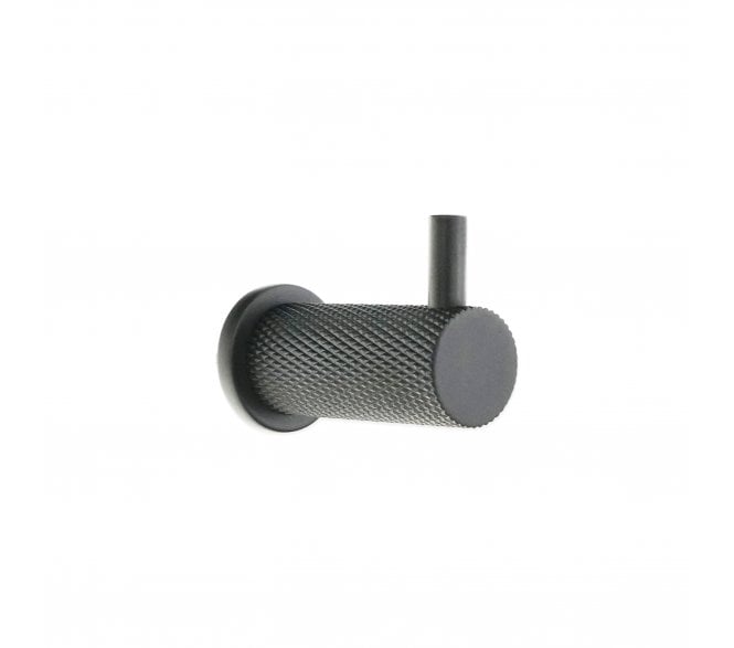 Spira Brass SB6185BLK Jewel Knurlmond Coat Hook - Matt Black