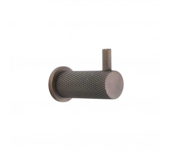Spira Brass SB6185MANT Jewel Knurlmond Coat Hook - Matt Antique