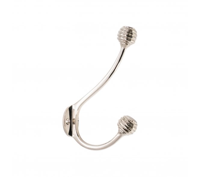 Spira Brass SB6187PN Beehive Twin Coat Hook - Polished Nickel