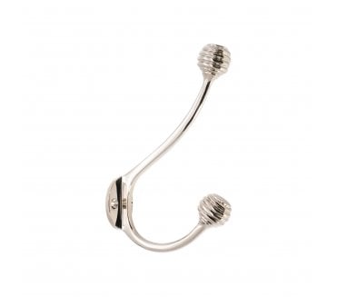 Spira Brass SB6187PN Beehive Twin Coat Hook - Polished Nickel